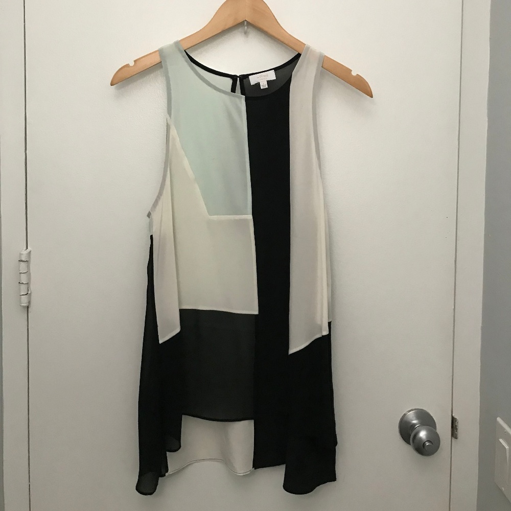 Aritzia - Wilfred Silk Geometric tank top